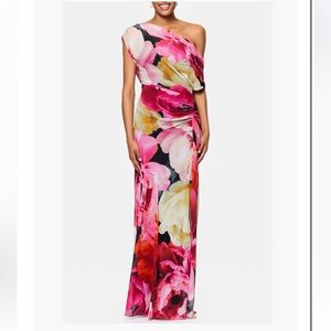 80. Betsey & Adam $269 Floral One-Shoulder Gown